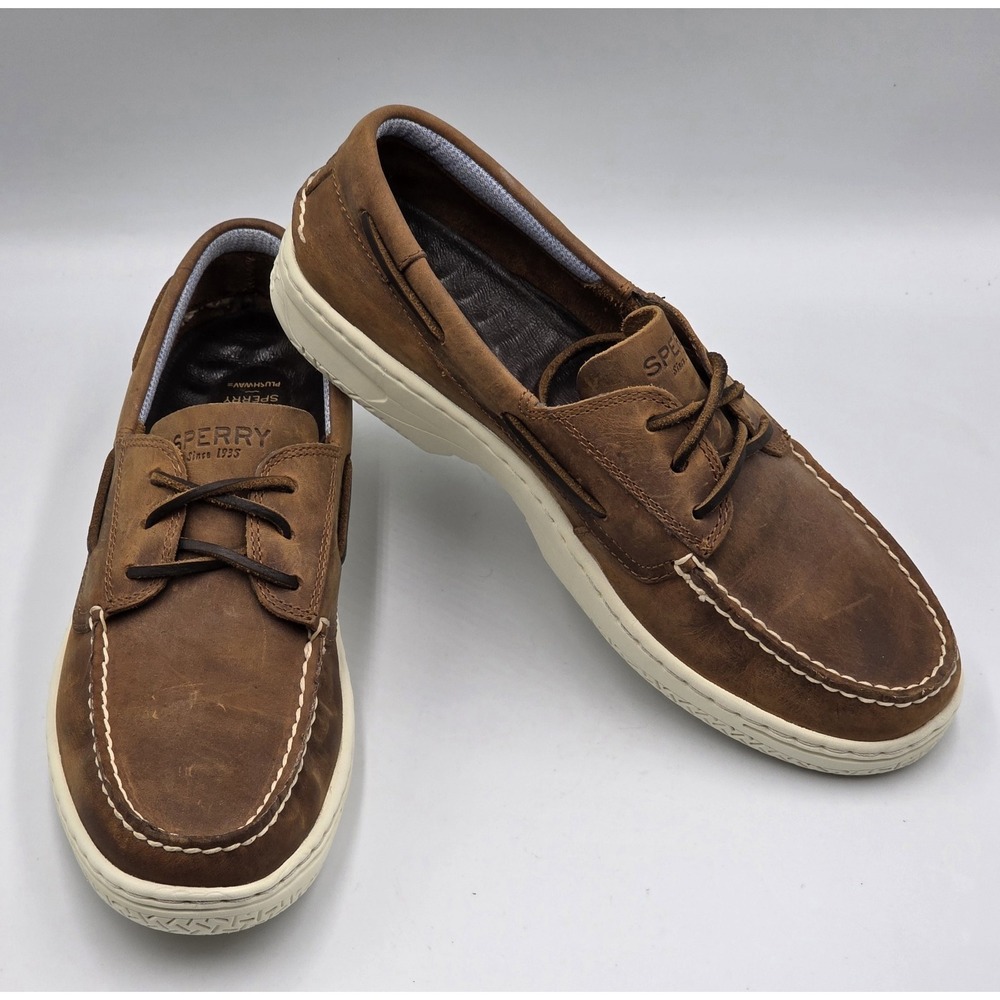 Sperry Gold Cup Men's 9.5M Tan Plushwave 2.0 Boat Shoes – Authentic Leather - Picture 7 of 12
